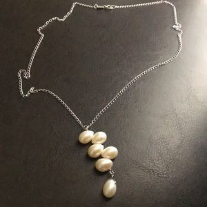 Silver Pearl Necklace